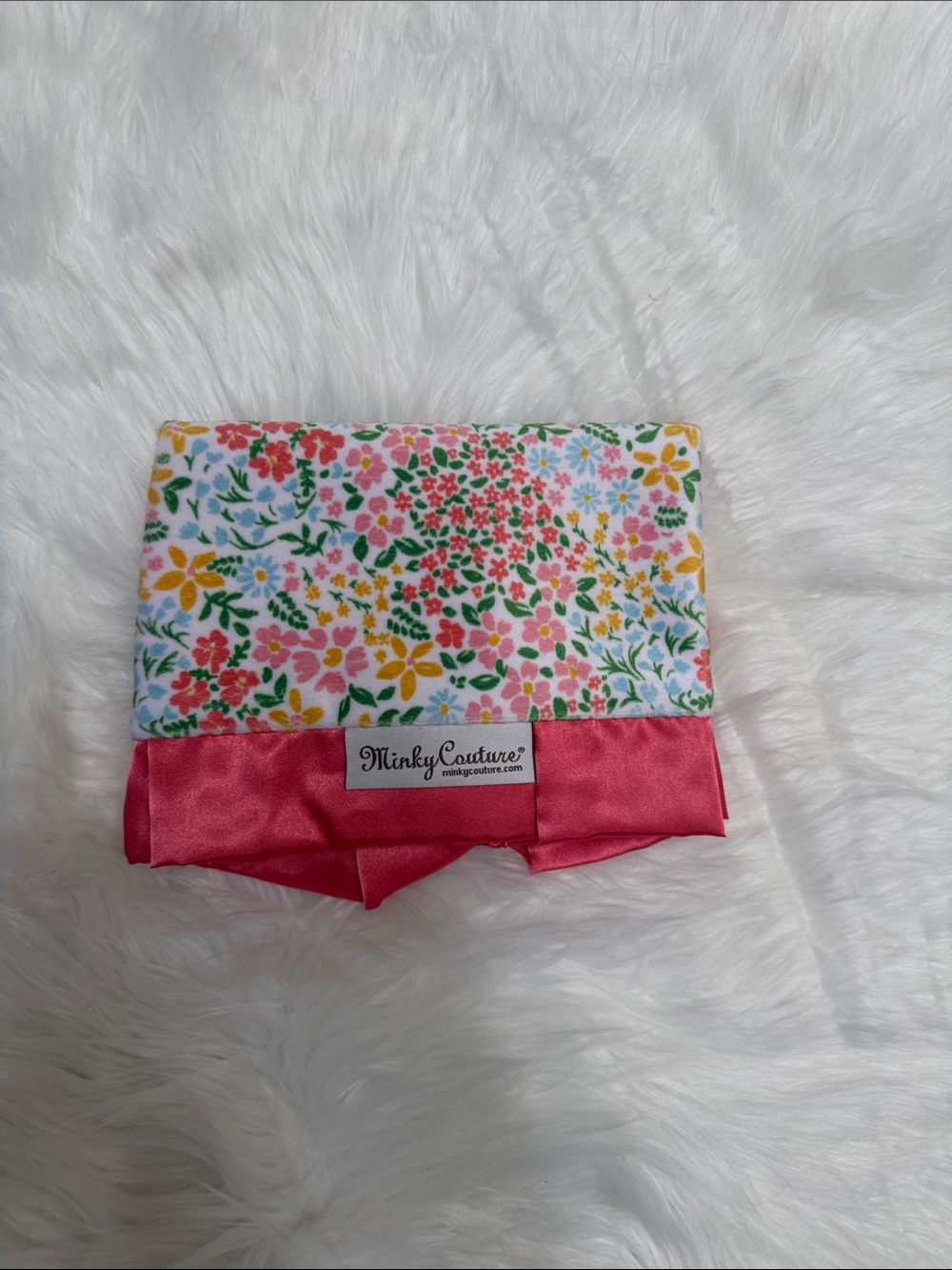 Minky Couture Dainty Floral Pastel Mini Blanket